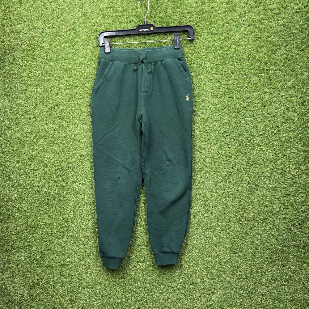 Polo Ralph Lauren Sweatpants Youth Medium Pony Green Tapered Leg Joggers Kids